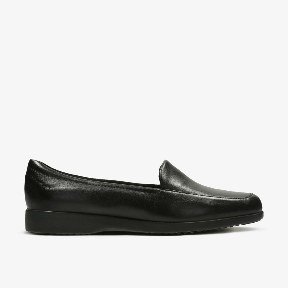 Georgia Loafer Black Leather | Clarks for sale - Women