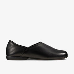 Harston Elite Slipper Black Leather | Clarks outlet - Men