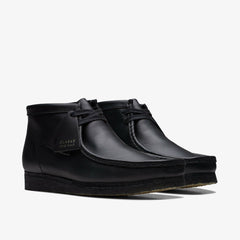 Wallabee Boot Black Leather | Clarks discount - Men