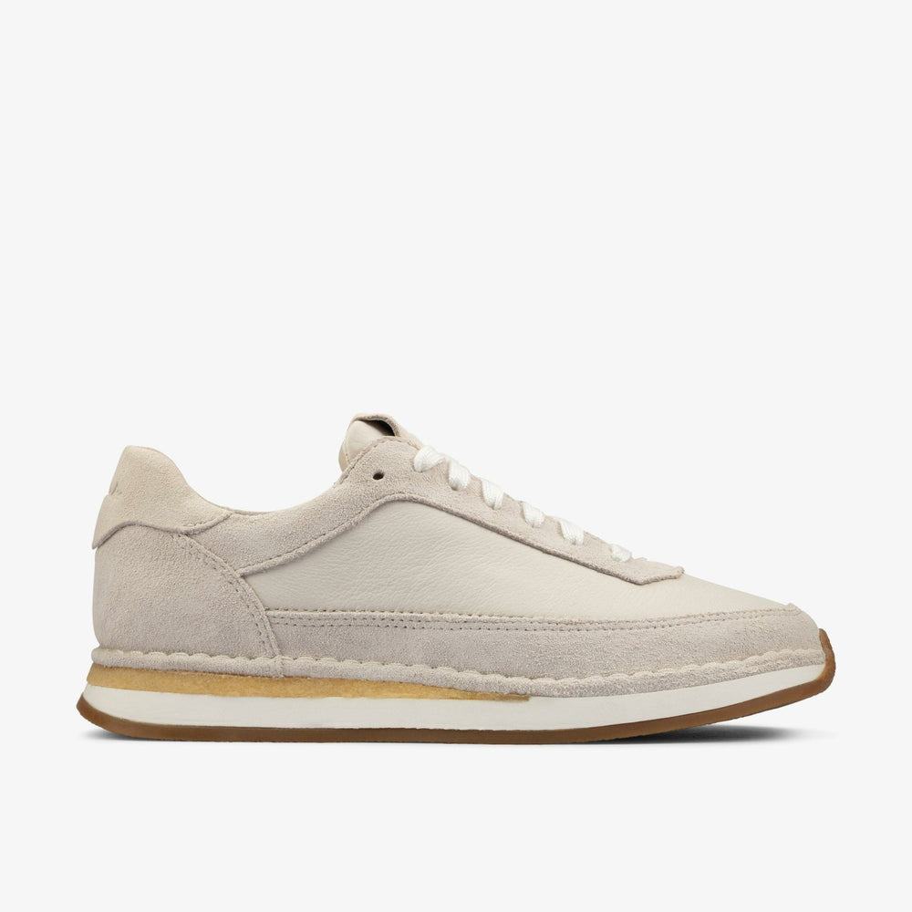 Craft Run Lace White Suede | Clarks outlet - Women