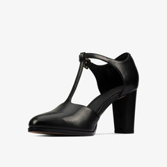 Kaylin 85 T Bar Black Leather | Clarks online - Women