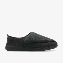 King Riptape Slipper Dark Grey Felt | Clarks for sale - Men