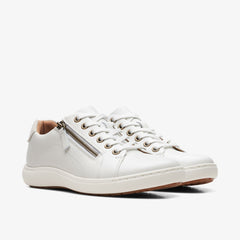 Nalle Lace White Leather | Clarks for sale - Women