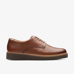 Glickly Derby Dark Tan Leather | Clarks on Sale - Women