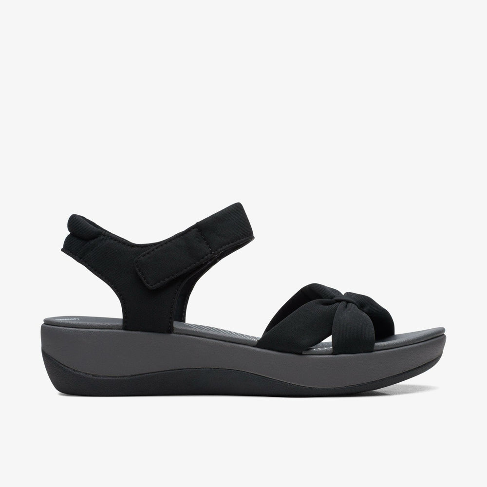 Arla Shore Black Textile | Clarks on Sale - Women