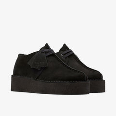 Trek Wedge Black Suede | Clarks for sale - Women