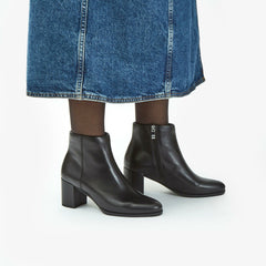 Freva 55 Zip Ankle Boot Black Leather | Clarks on Sale - Women