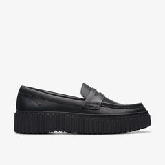 Torhill Penny Loafer Black Leather | Clarks outlet - Women