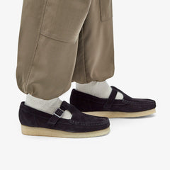 Wallabee T Bar Black Suede | Clarks on Sale - Women