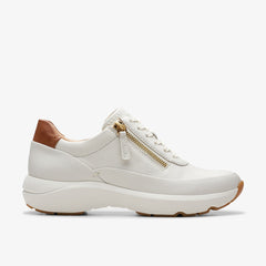 Tivoli Zip Off White Leather | Clarks discount - Women