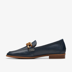 Sarafyna Iris Loafer Navy Leather | Clarks Sale - Women