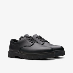 Lorcam Loop Youth Black Leather | Clarks Sale - Kids