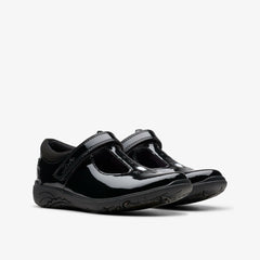 Relda Gem Kid Black Patent | Clarks discount - Kids