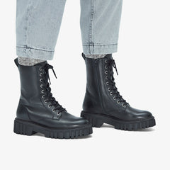 Page Lace Boot Black Leather | Clarks for sale - Women