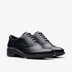Havisham Oak Black Leather | Clarks on Sale - Women
