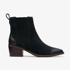 Morzine Top Ankle Boot Black Suede | Clarks discount - Women