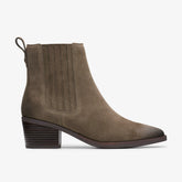 Morzine Top Ankle Boot Mole Grey Suede | Clarks for sale - Women