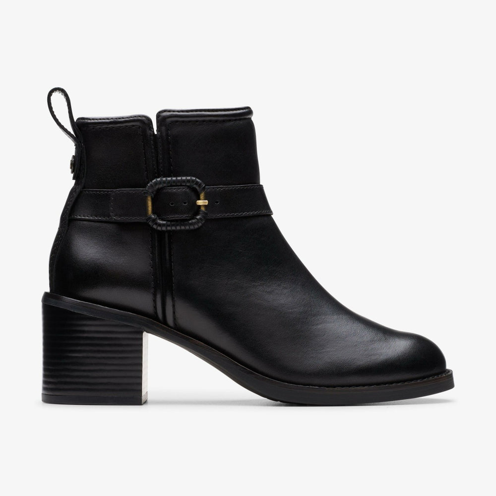 Chamberly Trim Black Leather | Clarks discount - Women