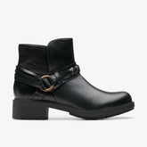 Hearth Kaylie Ankle Boot Black Leather | Clarks outlet - Women