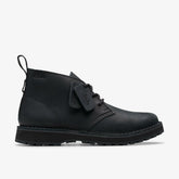 Solsbury Desert Boot Black Leather | Clarks on Sale - Men