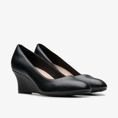 Olivette Pearl Black Leather | Clarks on Sale - Women