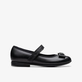 Finja Tap Kid Black Leather | Clarks on Sale - Kids