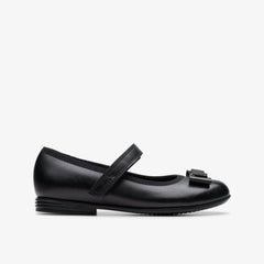 Finja Tap Kid Black Leather | Clarks on Sale - Kids