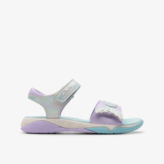 Osian Spark Kid Purple Metallic | Clarks online - Kids