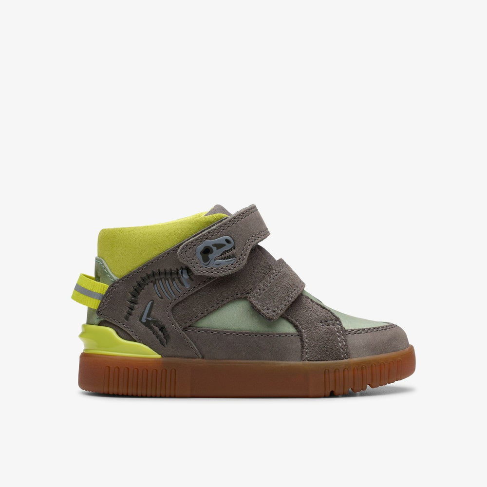 Oslo Play Toddler Grey / Green | Clarks on Sale - Kids