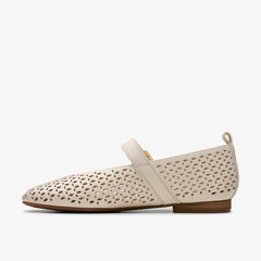 Fawna Jane Cream Leather | Clarks for sale - Women