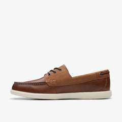 Bratton Boat Dark Tan Leather | Clarks online - Men