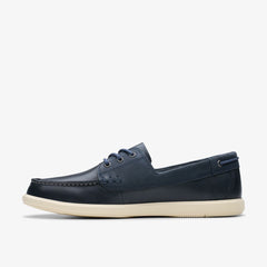 Bratton Boat Navy Leather | Clarks on Sale - Men