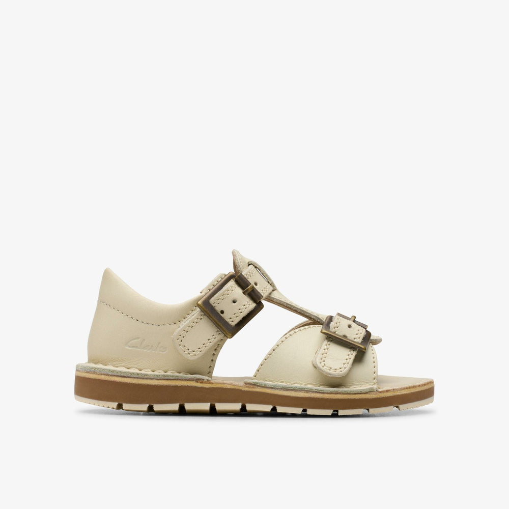 Playsun RF Toddler Off White Leather | Clarks for sale - Kids