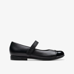 Finja Gem Kid Black Leather | Clarks outlet - Kids
