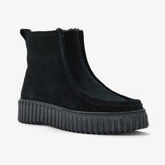 Torhill Cozy Black Warmlined Suede | Clarks online - Women