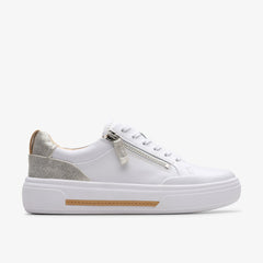 Hollyhock Zip Silver Combination Leather | Clarks outlet - Women