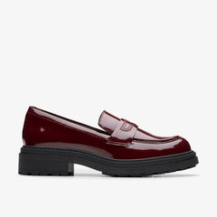 Orinoco 3 Edge Burgundy Patent | Clarks on Sale - Women