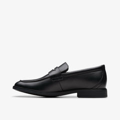 Jonwin Craft Youth Black Leather | Clarks on Sale - Kids