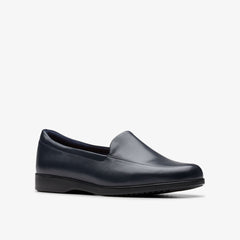 Georgia Loafer Navy Leather | Clarks for sale - Women
