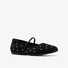 Livia Stud Black Suede | Clarks for sale - Women