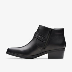 Danyelle Wish Black Leather | Clarks outlet - Women