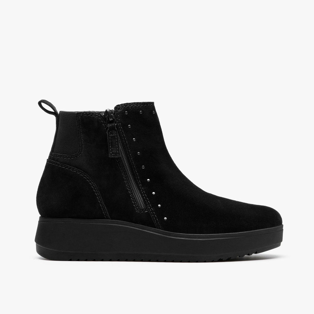 Zylah Willow Black Suede | Clarks on Sale - Women