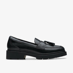 Lauryl Tassel Black Leather | Clarks for sale - Women