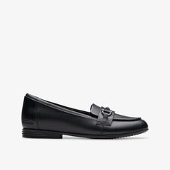 Finja Loafer Older Black Leather | Clarks outlet - Kids
