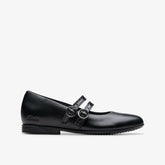 Finja Bar Older Black Leather | Clarks on Sale - Kids