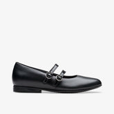 Finja Bar Youth Black Leather | Clarks for sale - Kids