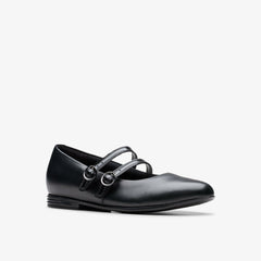 Finja Bar Youth Black Leather | Clarks for sale - Kids