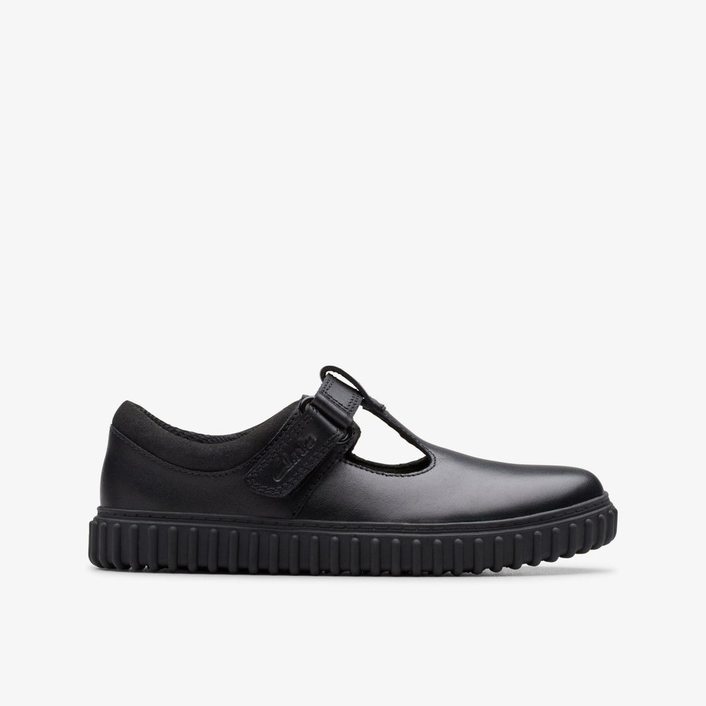 Cove Hope Kid Black Leather | Clarks for sale - Kids