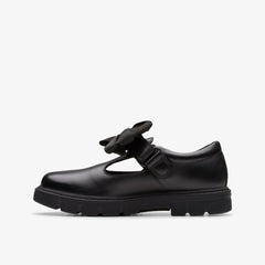 Lorcam Hope Kid Black Leather | Clarks on Sale - Kids