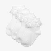 Frilly Socks 4 Pack White 0-6 Months White | Clarks Sale - Kids